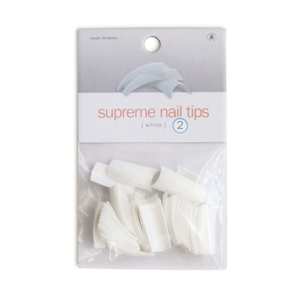 supreme nail tips french #2, Refillbag mit 50 Stück
