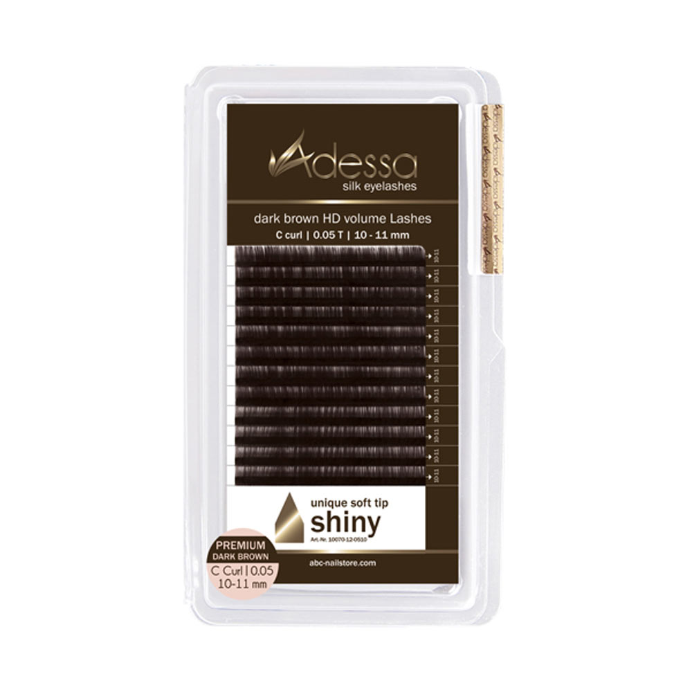 Adessa Silk Lashes premium dark brown HD volume, tray C curl, 0,05 / 10+11mm