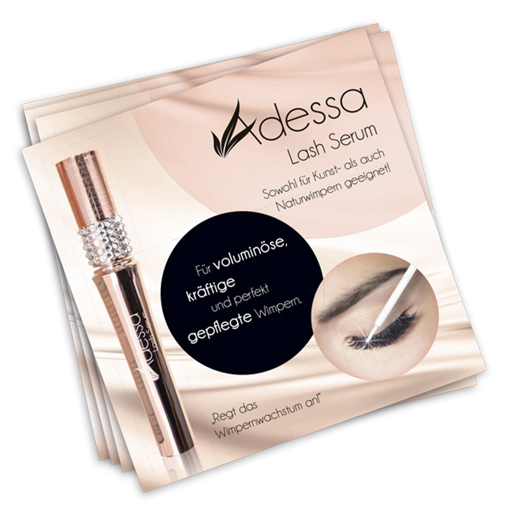 Promo-Setkarten Adessa Lash Serum 25 Stück