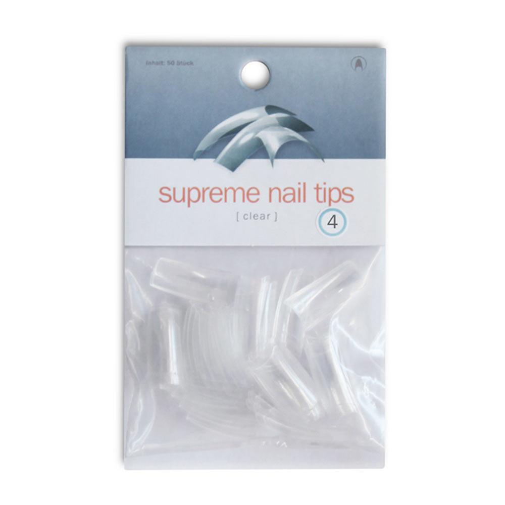 supreme nail tips clear #4, Refillbag mit 50 Stück