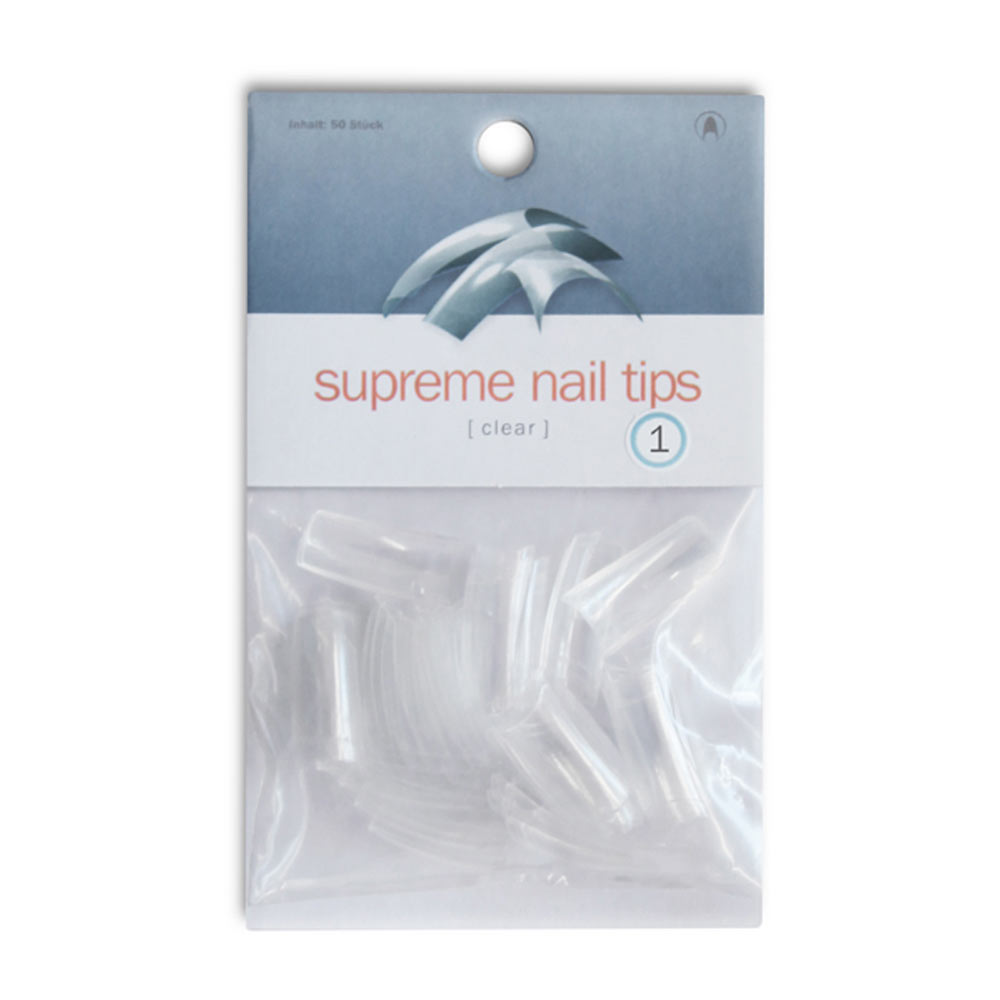 supreme nail tips clear #1, Refillbag mit 50 Stück