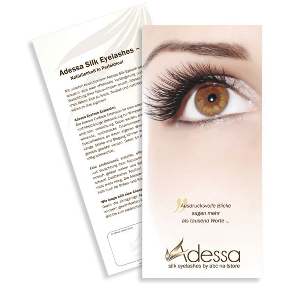 Adessa silk eyelashes Kundenwerbeflyer DIN lang, 500 Stück