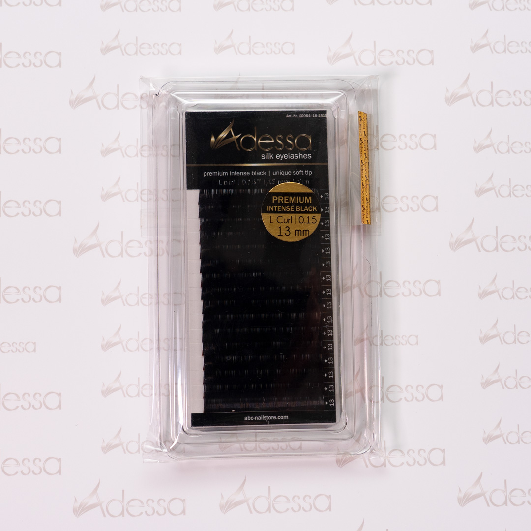 L-Curl, 0,15 / 13mm Adessa Silk Lashes premium intense black