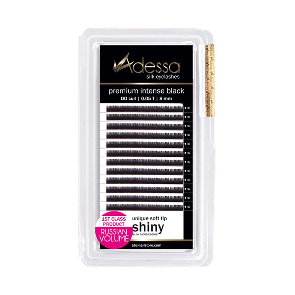 DD curl, 0,05 / 8mm Adessa Silk Lashes premium intense black