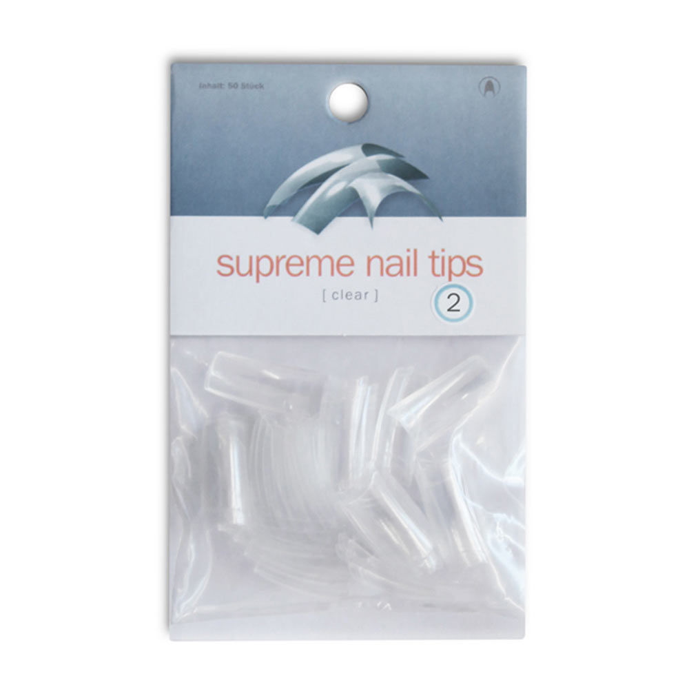 supreme nail tips clear #2, Refillbag mit 50 Stück