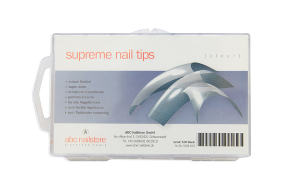 supreme nail tips clear, Tipbox mit 100 Stück
